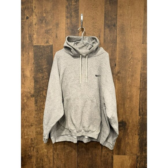 Vintage 1990’s Nike Swoosh Grey Sweater Hoodie XL - Picture 2 of 10